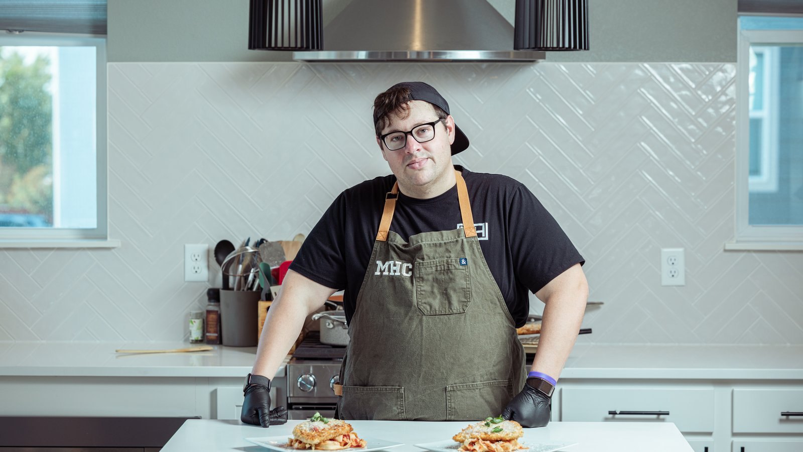 Chef Steve Ingber in a client kitchen
