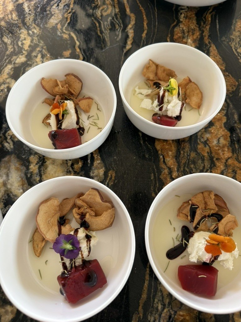 Dessert bowls ready for service