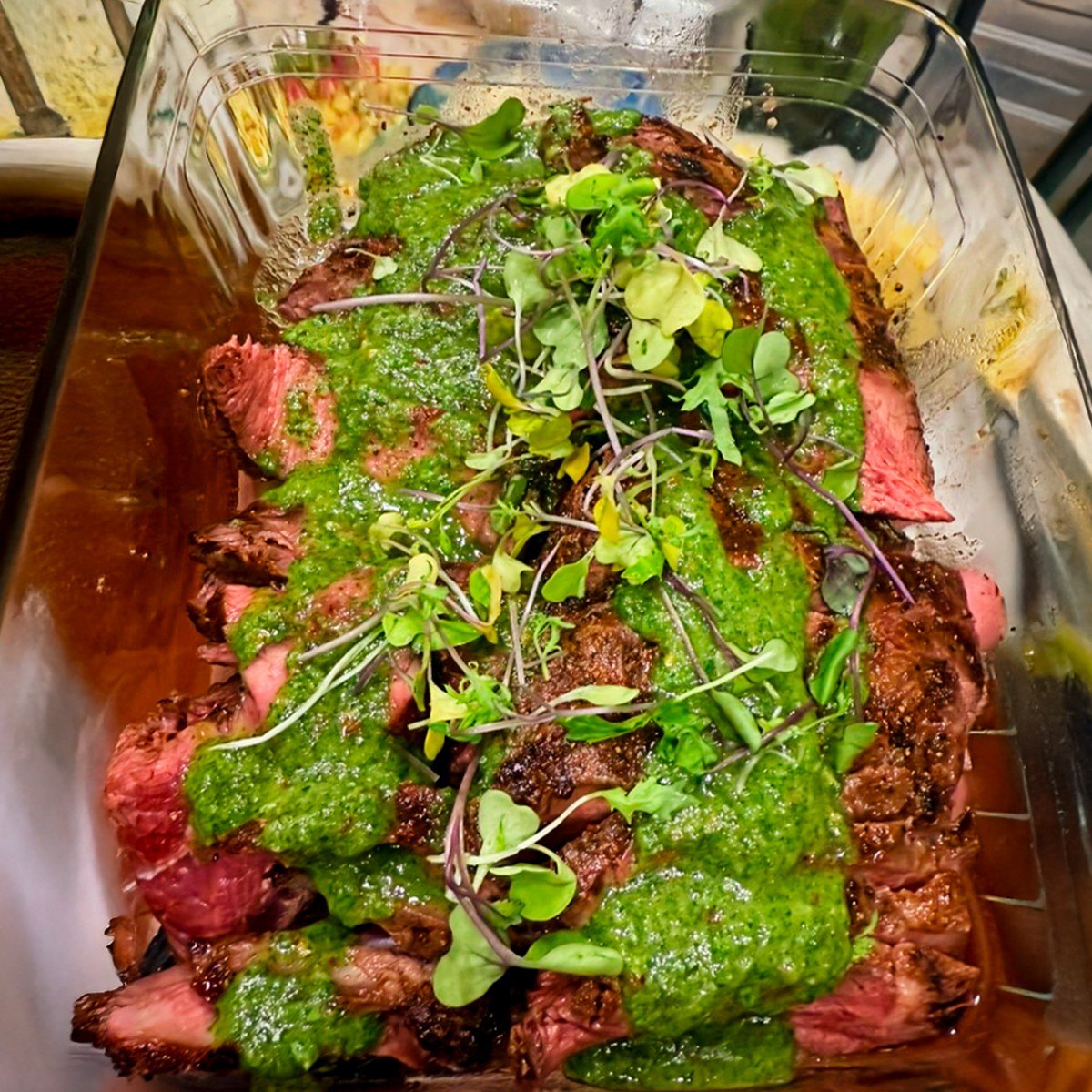 Skirt steak with chimichurri